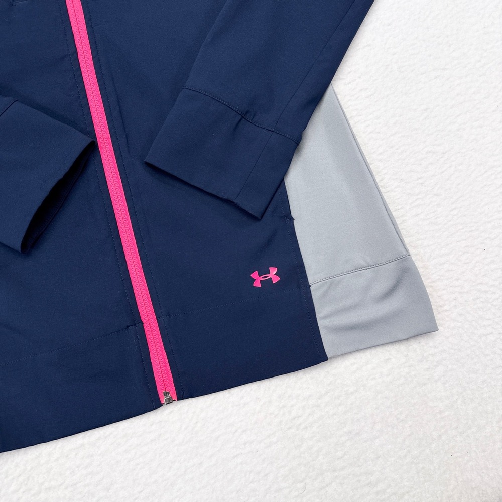 Fisher Island Golf Club Under Armour Jacket Womens Size Medium Blue Gray - Picture 4 of 8